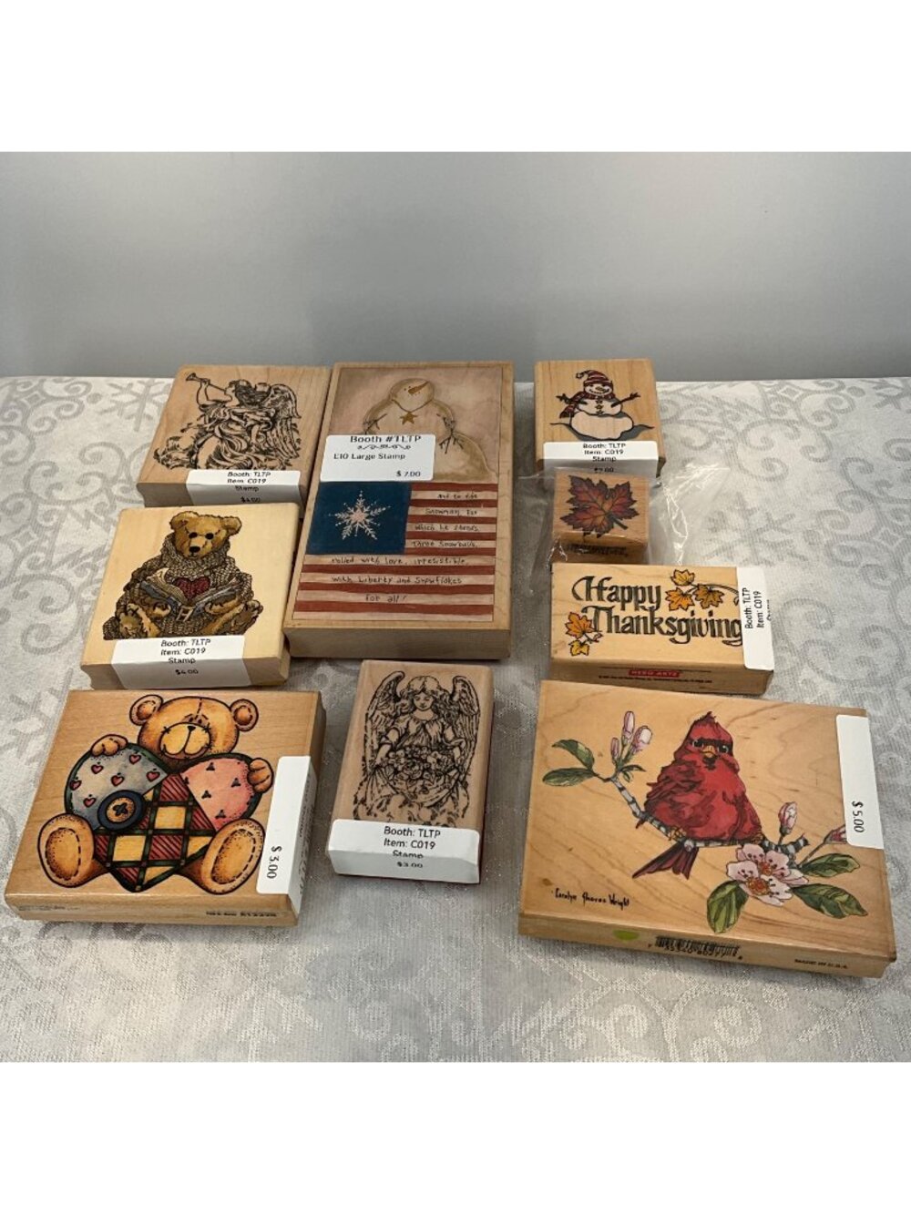 Assorted Decorative Rubber Stamps Featuring Seasonal & Nature Themes